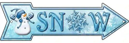 Snow Metal Arrow Sign