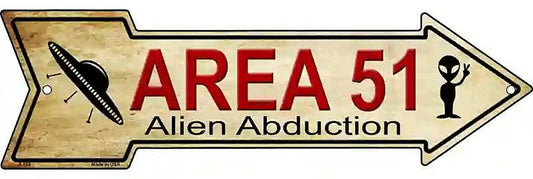 Area 51 Metal Arrow Sign
