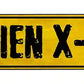 Alien Xing Metal Arrow Sign
