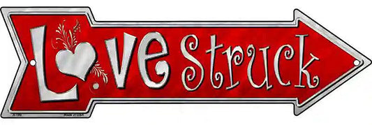 Love Struck Metal Arrow Sign