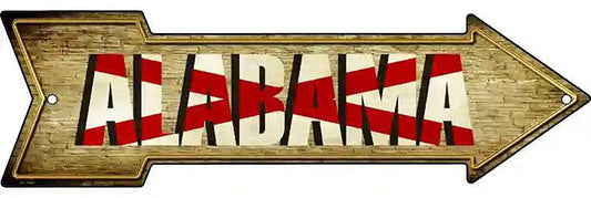 Alabama Metal Arrow Sign