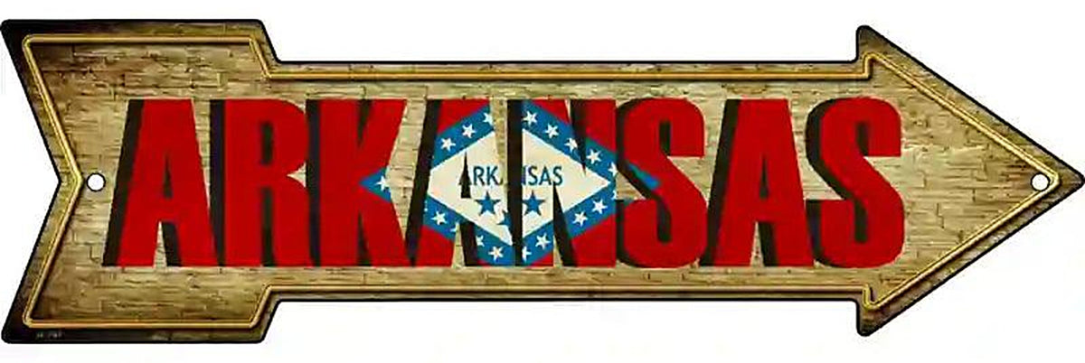 Arkansas Metal Arrow Sign