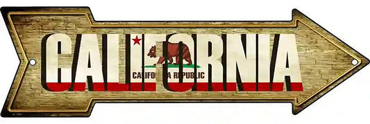 California Metal Arrow Sign