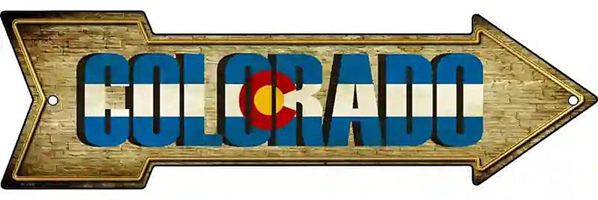 Colorado Metal Arrow Sign