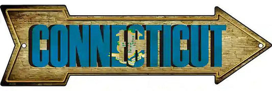 Connecticut Metal Arrow Sign