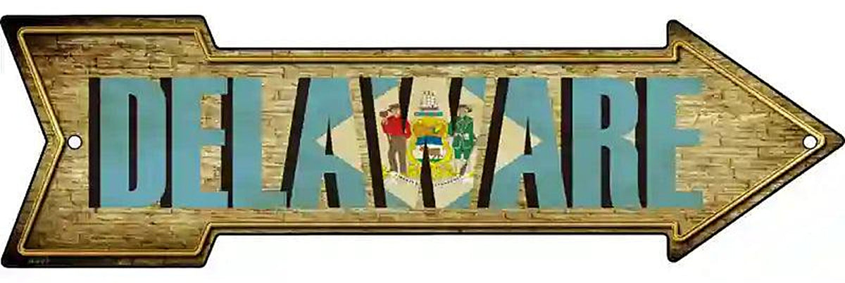 Delaware Metal Arrow Sign