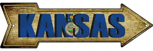 Kansas Metal Arrow Sign