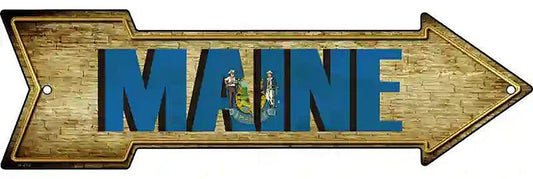 Maine Metal Arrow Sign