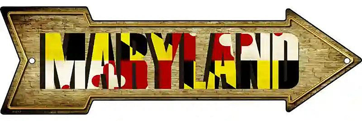 Maryland Metal Arrow Sign