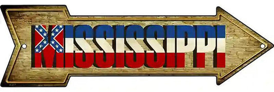 Mississippi Metal Arrow Sign