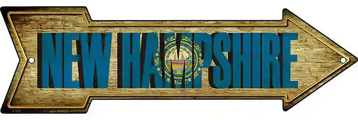 New Hampshire Metal Arrow Sign