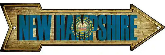 New Hampshire Metal Arrow Sign