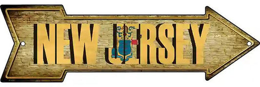 New Jersey Metal Arrow Sign