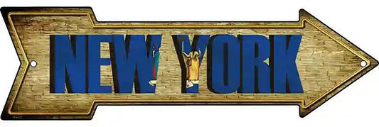 New York Metal Arrow Sign