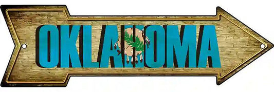 Oklahoma Metal Arrow Sign