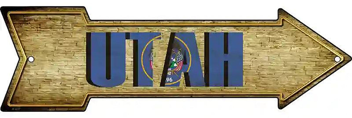 Utah Metal Arrow Sign