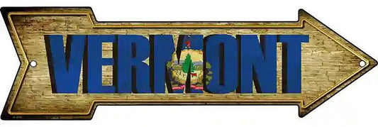 Vermont Metal Arrow Sign