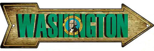 Washington Metal Arrow Sign