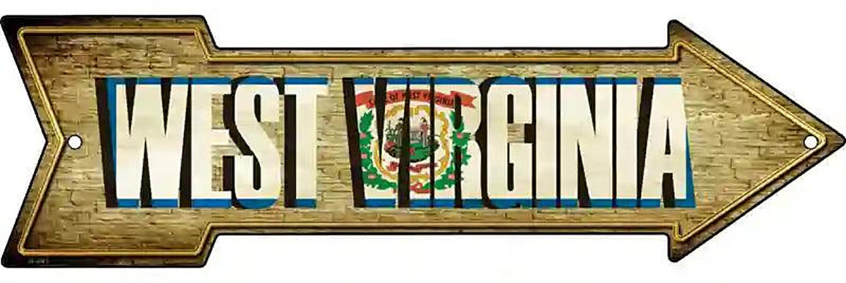 West Virginia Metal Arrow Sign