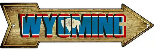 Wyoming Metal Arrow Sign