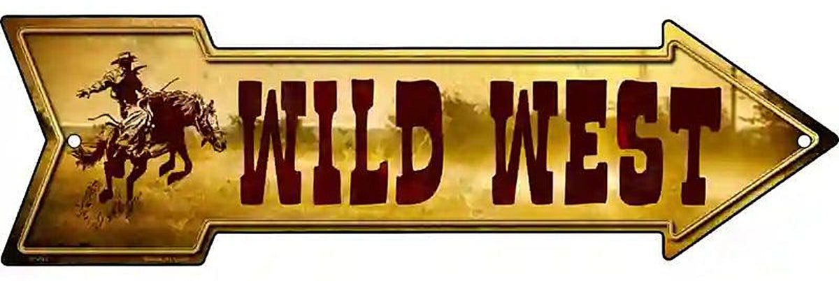 Wild West Metal Arrow Sign