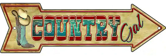 Country Gal Metal Arrow Sign