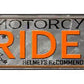 Motorcycle Riders Metal Arrow Sign