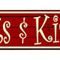 Hugs and Kisses Metal Arrow Sign
