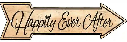 Happily Ever After Metal Arrow Sign
