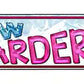 Snowboarder Girl Metal Arrow Sign