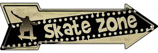 Skater Zone Metal Arrow Sign