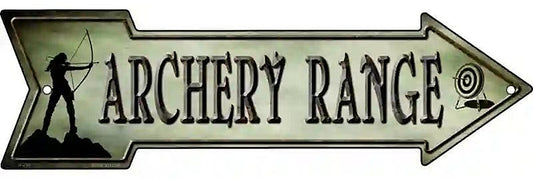 Archery Range Metal Arrow Sign