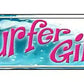Surfer Girl Metal Arrow Sign