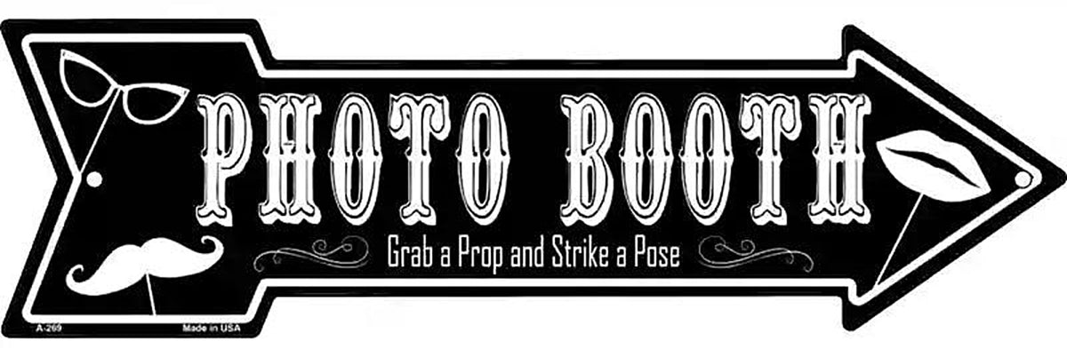 Photo Booth Metal Arrow Sign