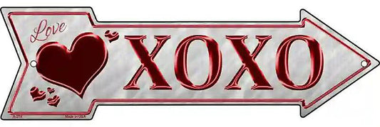 XOXO Metal Arrow Sign