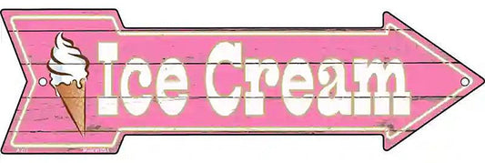 Ice Cream Metal Arrow Sign