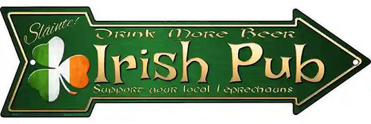 Irish Pub Metal Arrow Sign