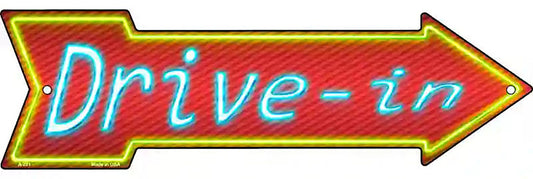 Drive In Metal Arrow Sign
