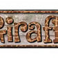Giraffes Metal Arrow Sign