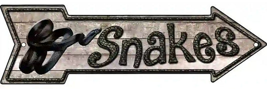 Snakes Metal Arrow Sign