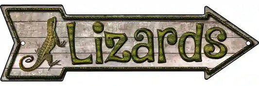 Lizards Metal Arrow Sign