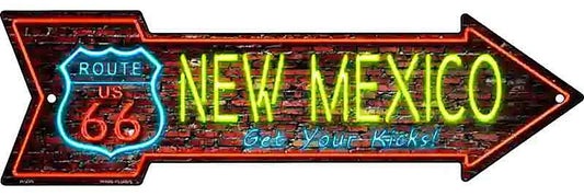 New Mexico Neon Metal Arrow Sign