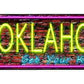 Oklahoma Neon Metal Arrow Sign