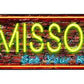 Missouri Neon Metal Arrow Sign
