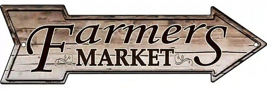 Farmers Market Metal Arrow Sign