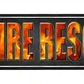 Fire Rescue Metal Arrow Sign