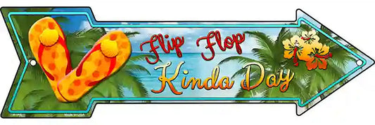 Flip Flop Metal Arrow Sign
