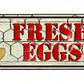 Fresh Eggs Metal Arrow Sign