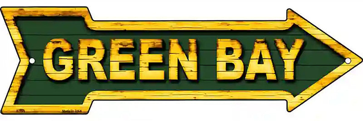 Green Bay Metal Arrow Sign