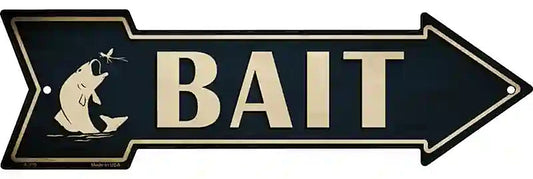 Bait Metal Arrow Sign